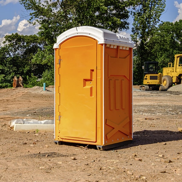 how often are the porta potties cleaned and serviced during a rental period in Lakefield MI